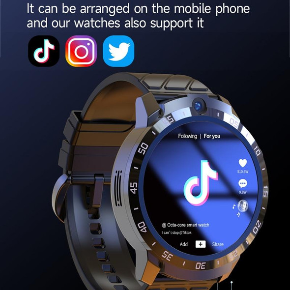 MT27 4G+64G 1.6 inch IP67 Waterproof 4G Android 8.1 Smart Watch Support Heart Rate / GPS, Type:Silicone Band