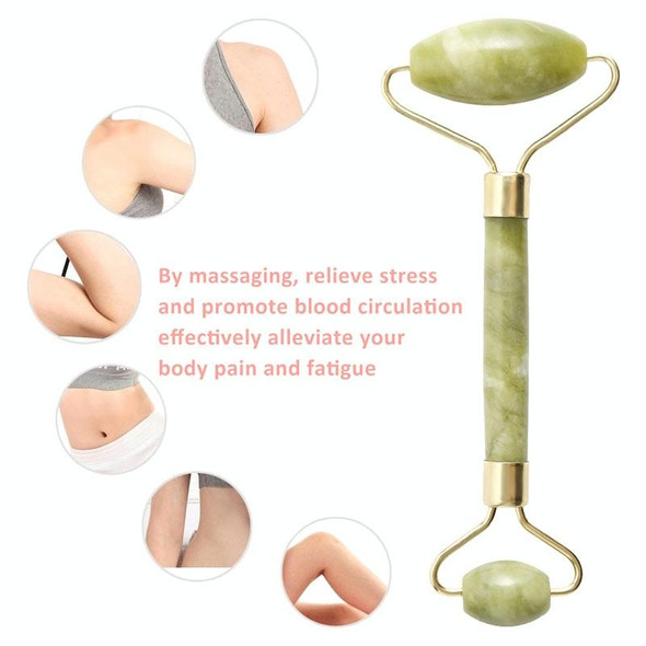 Double Jade Facial Massage Roller Stick