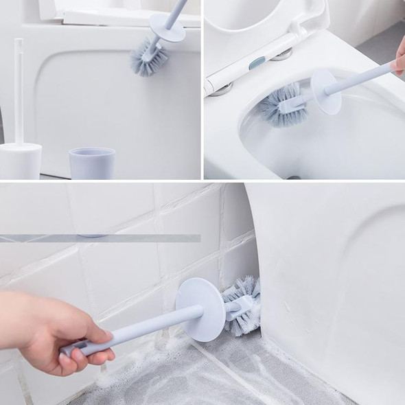 Toilet Cleaning Brush Set Long Handle Soft Toilet Brush(Blue)