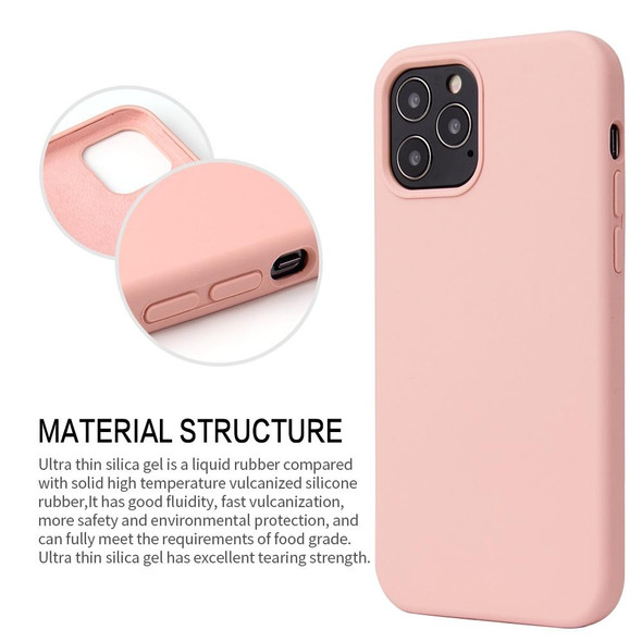 For iPhone 15 Pro Max Liquid Silicone Phone Case(Sand Pink)