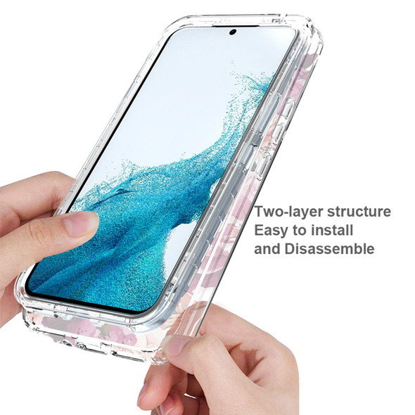 For Samsung Galaxy A54 5G Transparent Painted Phone Case(Small Floral)