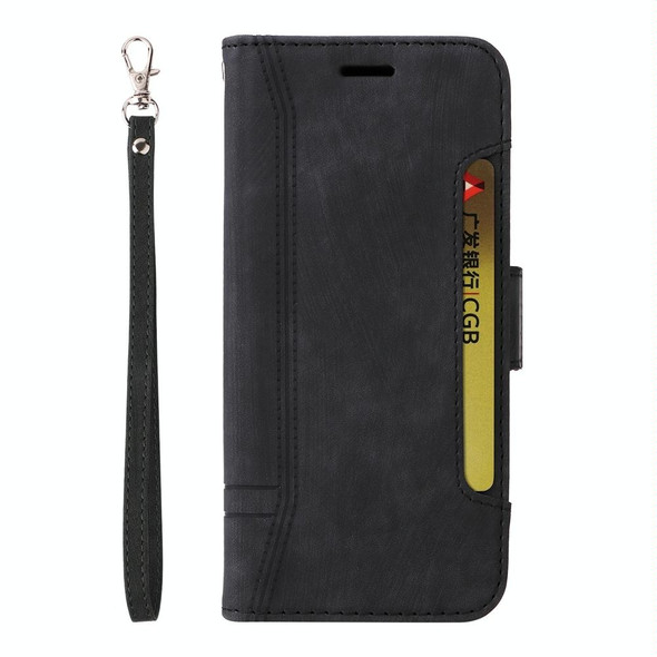 For Realme C55 BETOPNICE Dual-side Buckle Leatherette Phone Case(Black)