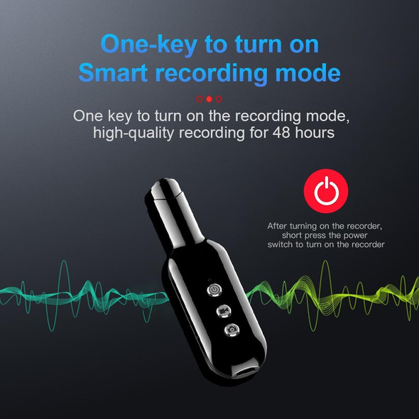 D3 AI Smart High-definition Noise Reduction Voice Recorder, Capacity:16GB(Black)