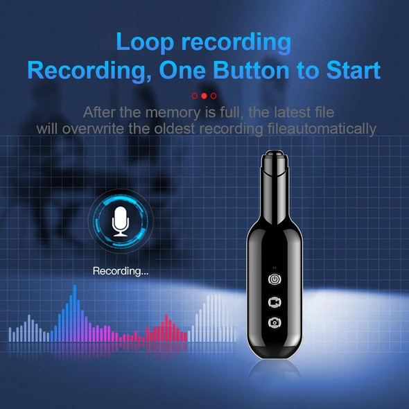D3 AI Smart High-definition Noise Reduction Voice Recorder, Capacity:64GB(Black)