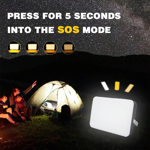 Outdoor Camping LED Light Waterproof USB Rechargeable Lighting(Black)