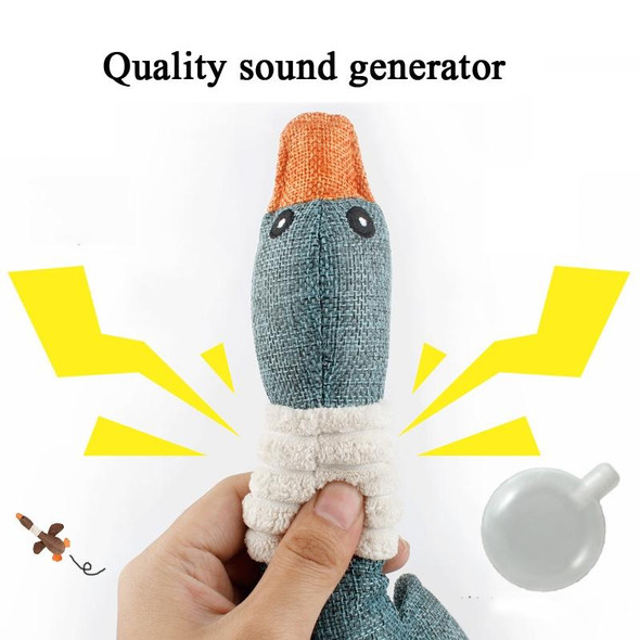 2 PCS Long Animal Wild Goose Vocal Bite Resistant Dog Toy Plush Molar Dog Supplies, Specification: Brown