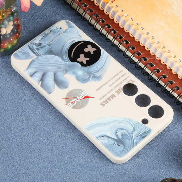 For Samsung Galaxy S20 FE 5G Martian Astronaut Pattern Shockproof Phone Case(White)