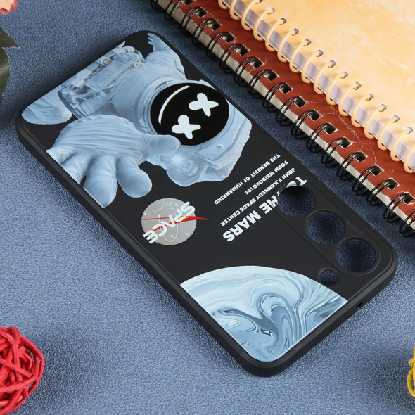 For Samsung Galaxy A32 5G / M32 5G Martian Astronaut Pattern Shockproof Phone Case(Black)
