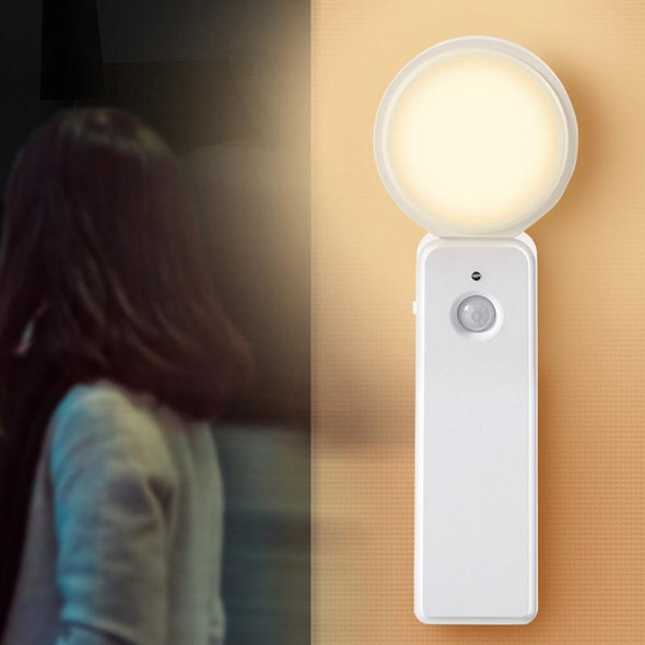 1.2W LED Intelligent Human Body Induction USB Charging Night Light, Light color: Sensor Warm Light