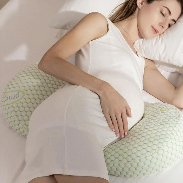 Pregnant Waist Support Side Sleep Pillow Multifunctional Removable Abdomen Pillow, Color: Probiotics White
