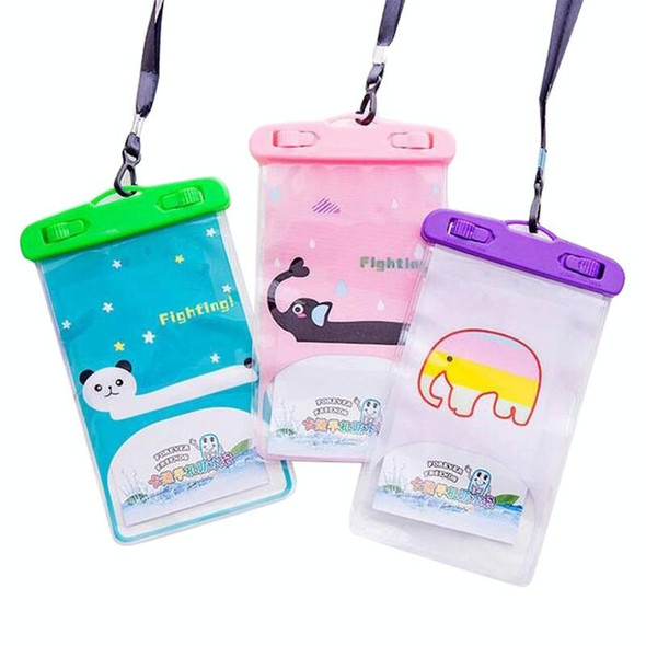 10 PCS Large Outdoor Photo Transparent Waterproof Cartoon Mobile Phone Bag, Style:Little Sheep