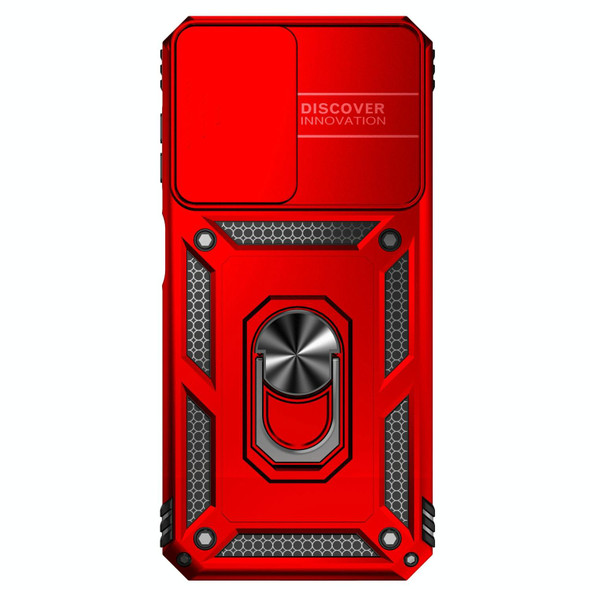 For Samsung Galaxy A24 Sliding Camshield Holder Phone Case(Red)