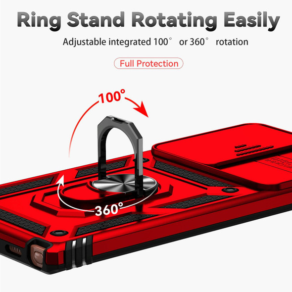 For Samsung Galaxy Note20 Ultra Sliding Camshield Holder Phone Case(Red)