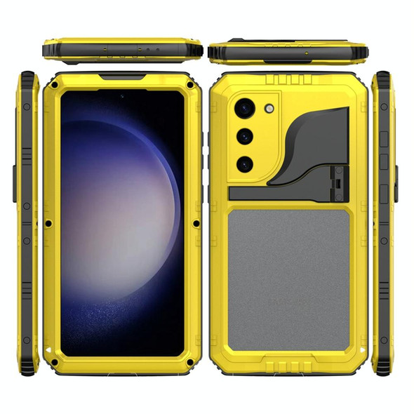 For Samsung Galaxy S23+ 5G RedPepper Wolf 360 Full Body Rugged IP68 Waterproof Phone Case(Yellow)