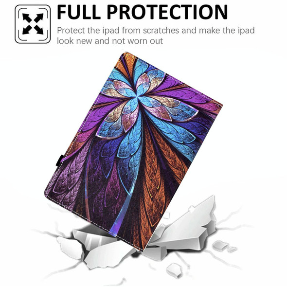 For Amazon Fire Max 11 2023 Colored Drawing Smart Leatherette Tablet Case(Colorful Flower)