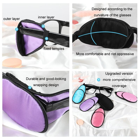 Children Silk Blackout Monocular Strabismus Training Corrective Eye Mask, Color: Violet