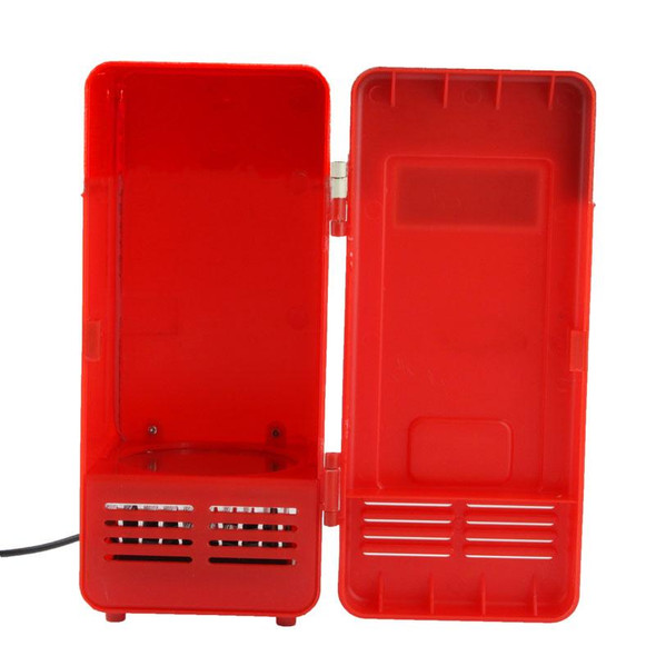 Mini USB PC Fridge Beverage / Drink Cans Cooling / Heating(Red)