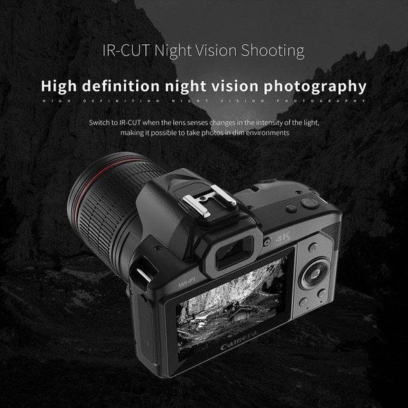 4K Dual-camera Night Vision 64 Million Pixel High-definition WIFI Digital Camera Standard+Handheld Bracket