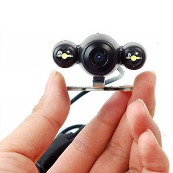 2.4G Wireless DVD Night Vision Car Rear View Backup Camera with 2 LED, Wide viewing angle: 120(WX808EBS)(Black)