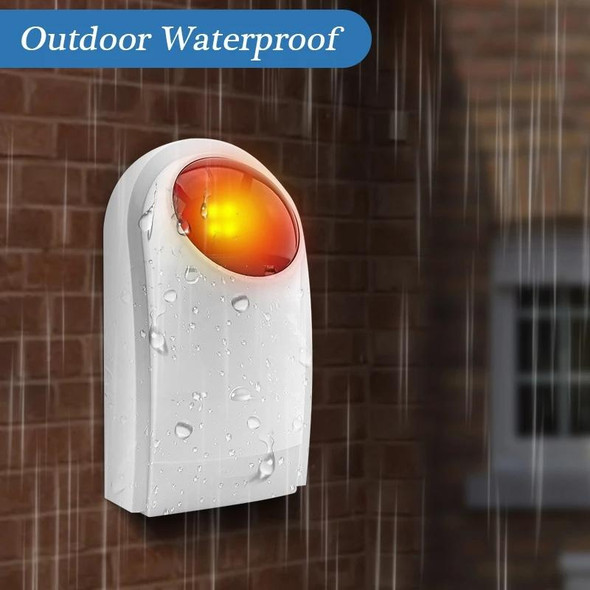 Outdoor Siren with Red Flashlight (PA-100), Can be used 1.2A 12V as a Backup Battery (not include)