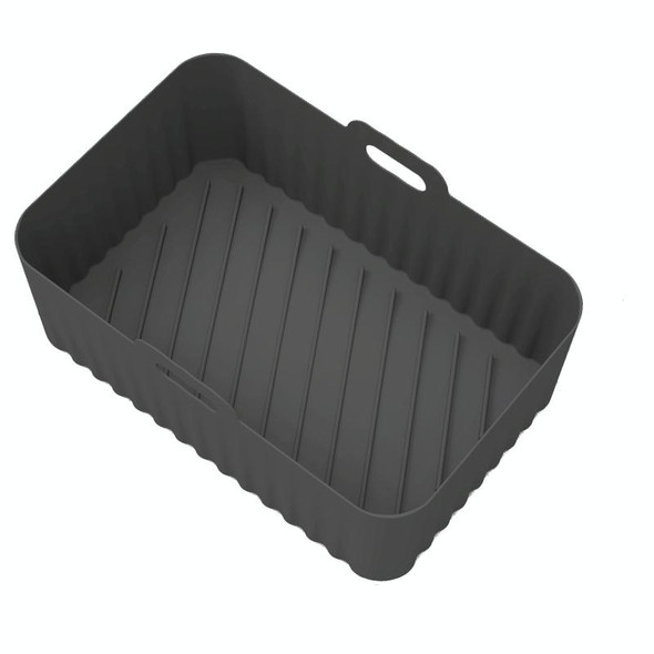 For Ninja DZ201 Air Fryer Silicone Liner Mat Reusable Basket Tray, Spec: Black Thin Model (95g)