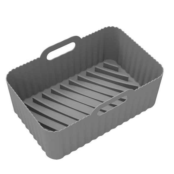 For Ninja DZ201 Air Fryer Silicone Liner Mat Reusable Basket Tray, Spec: Large Gray (153g)