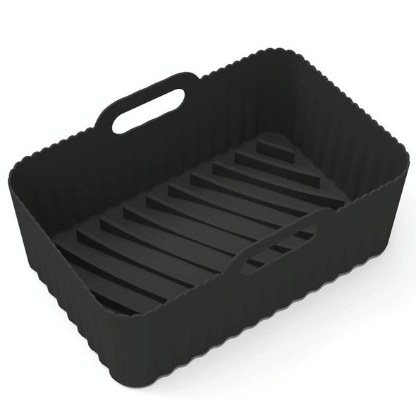 For Ninja DZ201 Air Fryer Silicone Liner Mat Reusable Basket Tray, Spec: Black Thick Model (140g)