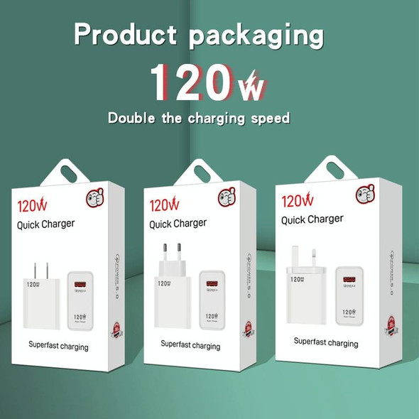 120W USB Super Fast Charging Charger Suitable for Xiaomi 12 / 12 Pro and Huawei / vivo, Plug Size:US Plug