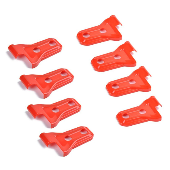 8 PCS Automotive ABS Side Door Hinge Protector Cover Trim for Jeep Wrangler JL 4 Door 2018-2019(Red)