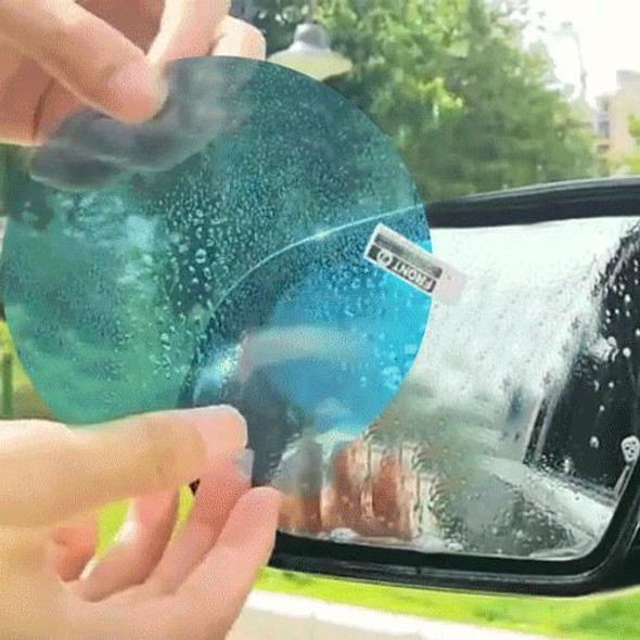 Car Round PET Rearview Mirror Protective Window Clear Anti-fog Waterproof Rain Shield Film, Diameter: 8cm