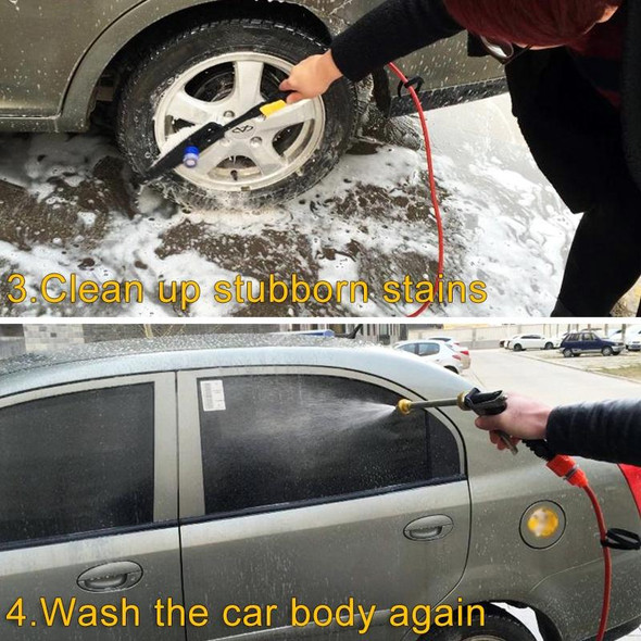 220V Portable Double Pump + Power Supply High Pressure Outdoor Car Washing Machine Vehicle Washing Tools