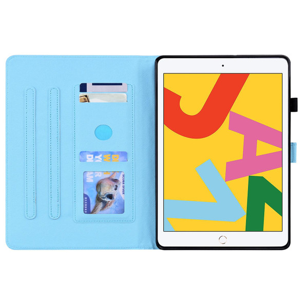 Animal Pattern Horizontal Flip Leatherette Case with Holder & Card Slots & Photo Frame & Sleep / Wake-up Function - iPad 10.2 2021 / 2020 / 2019(Cat Brothers)