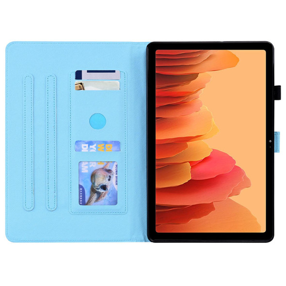 Samsung Galaxy Tab A7 10.4 2020 SM-T500 / SM-T505 Animal Pattern Horizontal Flip Leather Case with Holder & Card Slots & Photo Frame & Sleep / Wake-up Function(Little Flower dog)