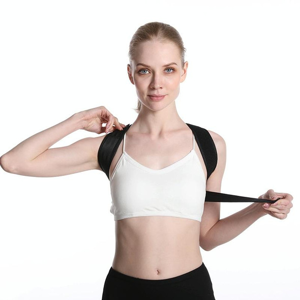 Anti-kyphosis Correction Belt Invisible Artifact For Sitting Posture, Style: Correction Belt + Shoulder Strap, Size:L