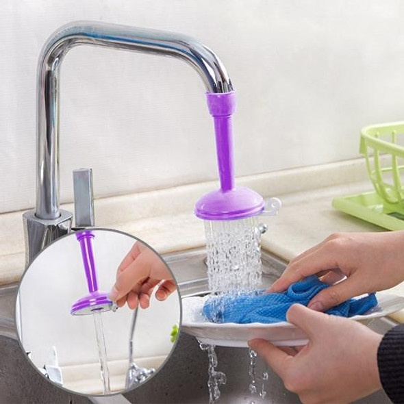 2 PCS Faucet Splash Water-saving Shower Bath Adjustable Valve Filter Water Saving Devices, Small Size: 6.5 x 10.5cm, Suitable for 17mm Diameter Round Faucets(Purple)