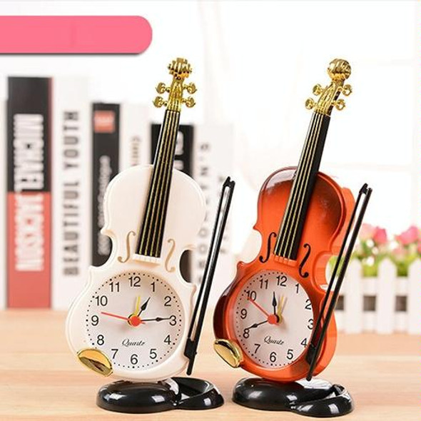 Multi-functional Originality Violin Electronics Pointer Alarm Clock with Pen Holder (Red)