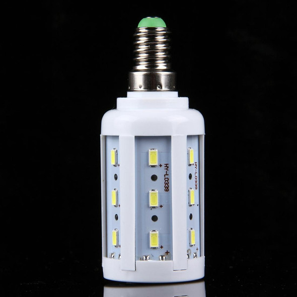 5W PC Case Corn Light Bulb, E14 380LM 24 LED SMD 5730, AC 85-265V(White Light)