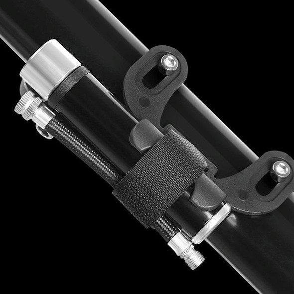 Manual Mini Portable Bicycle Aluminum Alloy Pump + Plastic glue-free tire patch + Tire lever (Silver)
