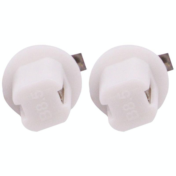 2 PCS B8.5 White Light 0.2W 12LM 1 LED SMD 5050 LED Instrument Light Bulb Dashboard Light for Vehicles, DC 12V(White)