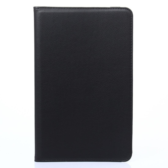 For Galaxy Tab A 10.1 / T580 Litchi Texture 360 Degree Rotating Horizontal Flip Leatherette Case with Holder(Black)