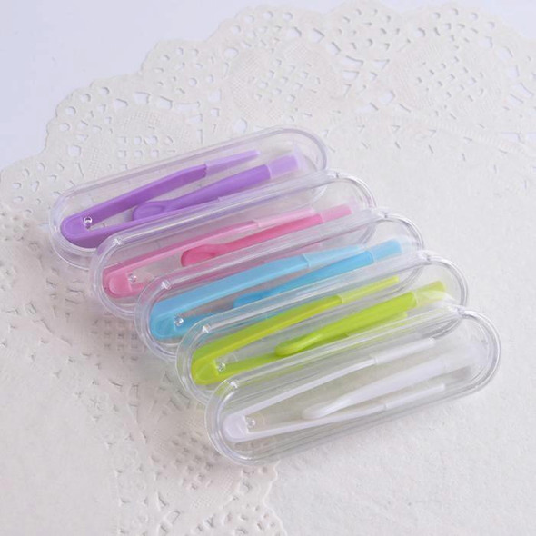 5 PCS Portable Contact Lens Special Tweezer and Stick Set Travel Kit(Purple)