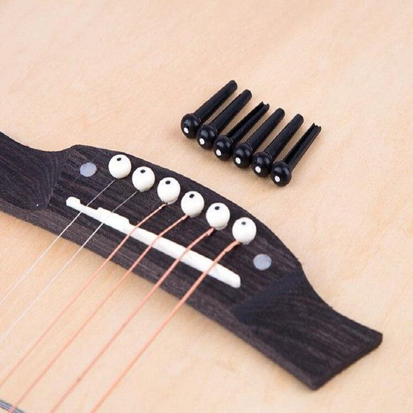 100 PCS Plastic Conical Cone String Nail for Guitar(Black)