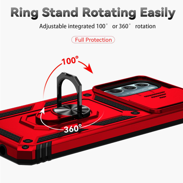 For Motorola Moto G Stylus 5G 2022 Sliding Camshield Holder Phone Case(Red)