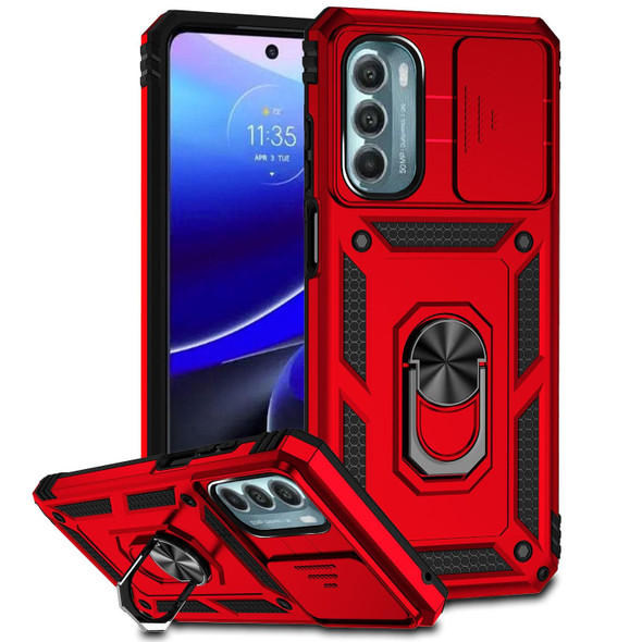 For Motorola Moto G Stylus 5G 2022 Sliding Camshield Holder Phone Case(Red)