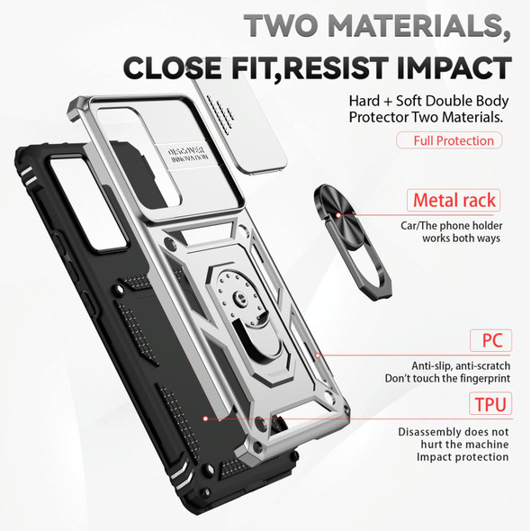 For Xiaomi 12 Sliding Camshield Holder Phone Case(Silver)