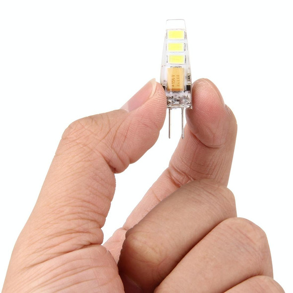 G4 2W 100LM Corn Light Bulb, 6 LED SMD 5730 Silicone, DC 12V(White Light)