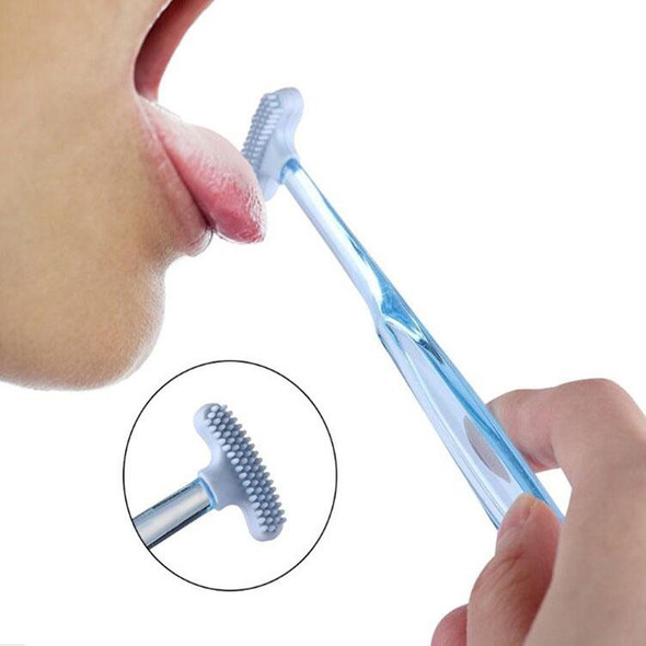 Tongue Scraper Cleaner Oral Tongue Clean Health Tool(Blue)