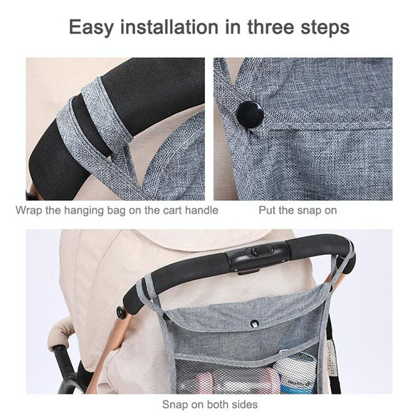 Baby Trolley Net Bag Storage Bag Universal Baby Care(Gray)