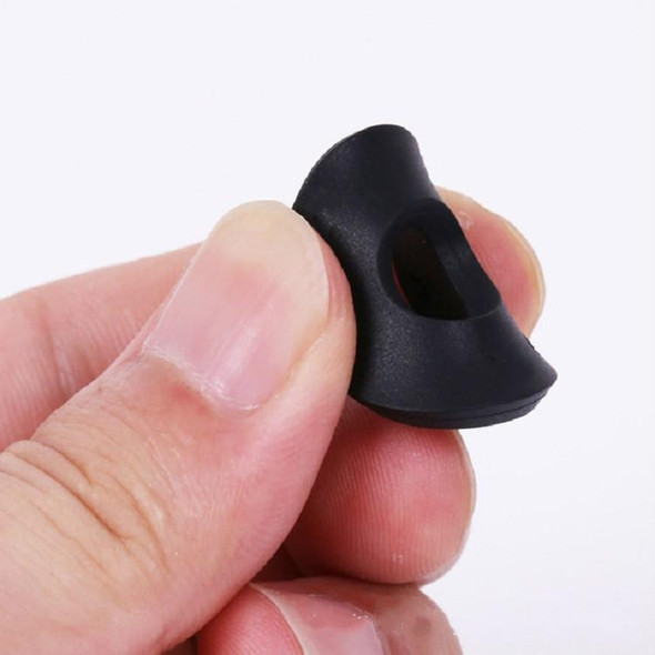 10 PCS No Word Version Silicone Guitar Strap Buckle Tail Stud(Black)