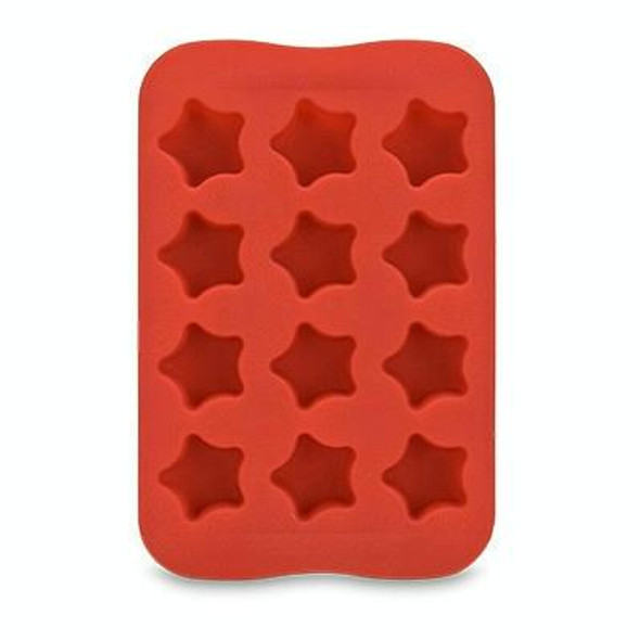 2 PCS Silicone Chocolate Mold Tray Creative Geometry Shaped Ice Cube Cake decoration Mold, Shape:Star(Red)